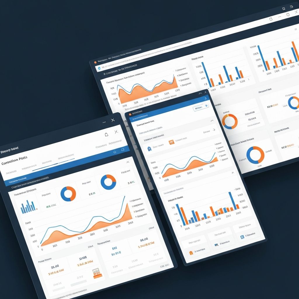 Construction analytics dashboard with Power BI charts and KPIs